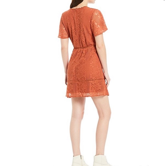 Short-Sleeve Lace Dress - Picture 2 of 5